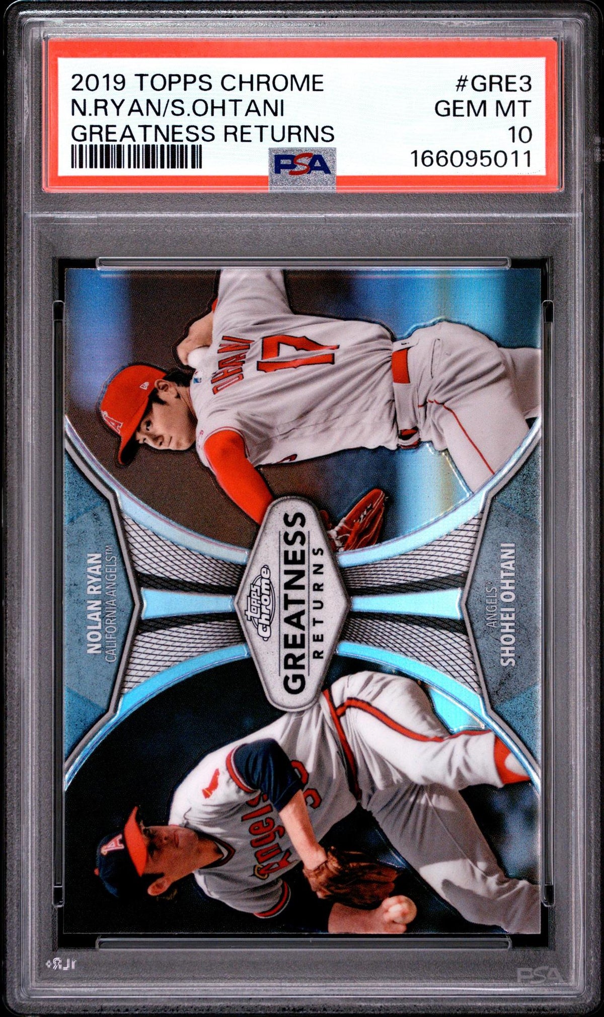 2019 TOPPS CHROME GREATNESS RETURNS GRE3 NOLAN RYAN/SHOHEI OHTANI PSA 10