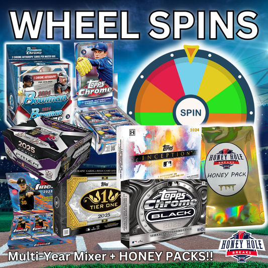 PACK BATTLE WHEEL SPIN - 21 Baseball Boxes + 3 Honey Packs - Break #1167