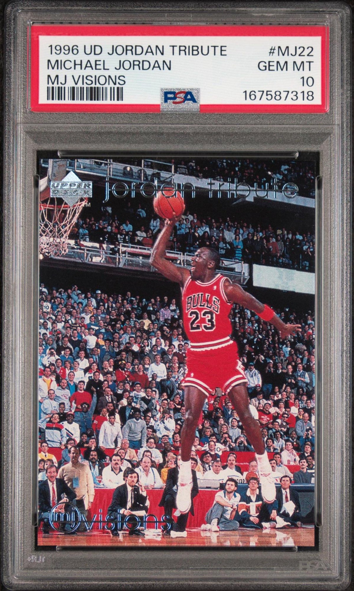1996 Upper Deck Jordan Tribute MJ22 Michael Jordan Mj Visions PSA 10