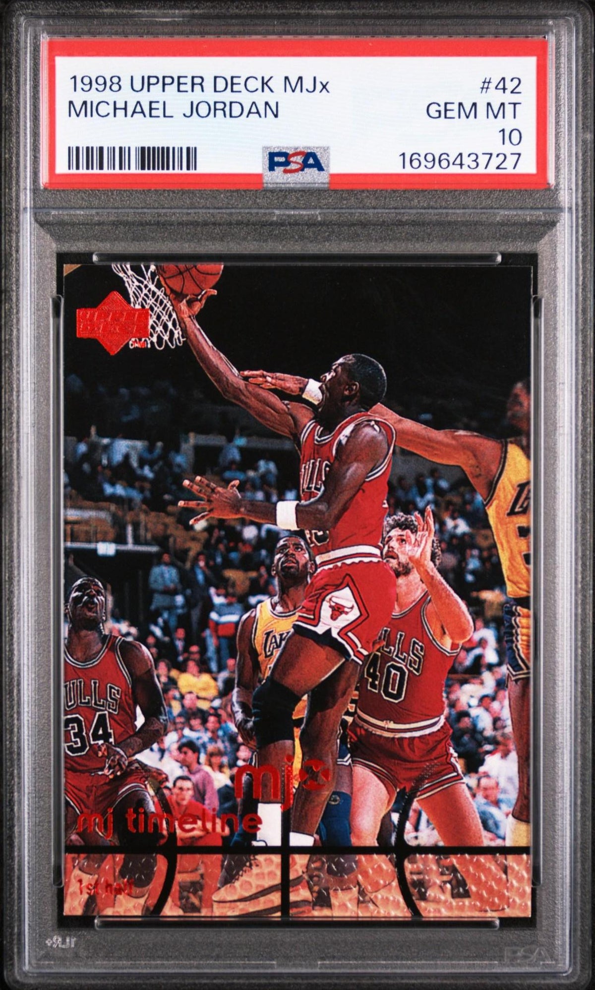 1998 UPPER DECK MJx 42 MICHAEL JORDAN PSA 10