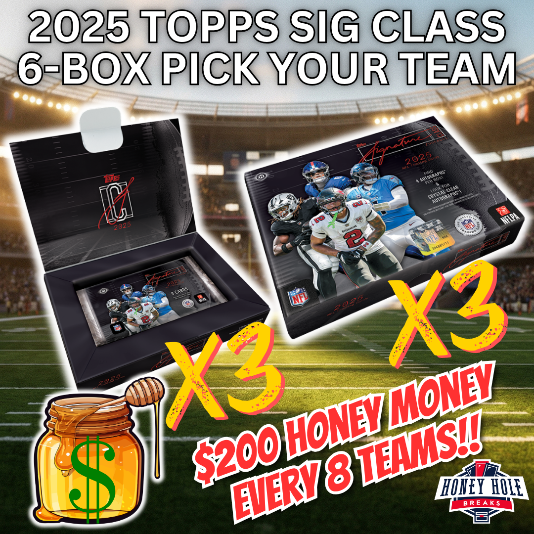 3x '25 Topps Signature Class Football Hobby, 3x '25 Topps Signature Class Football Jumbo - Pick Your Team Break #1773