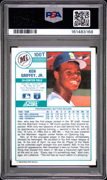 1989 SCORE TRADED 100T KEN GRIFFEY JR. PSA 10