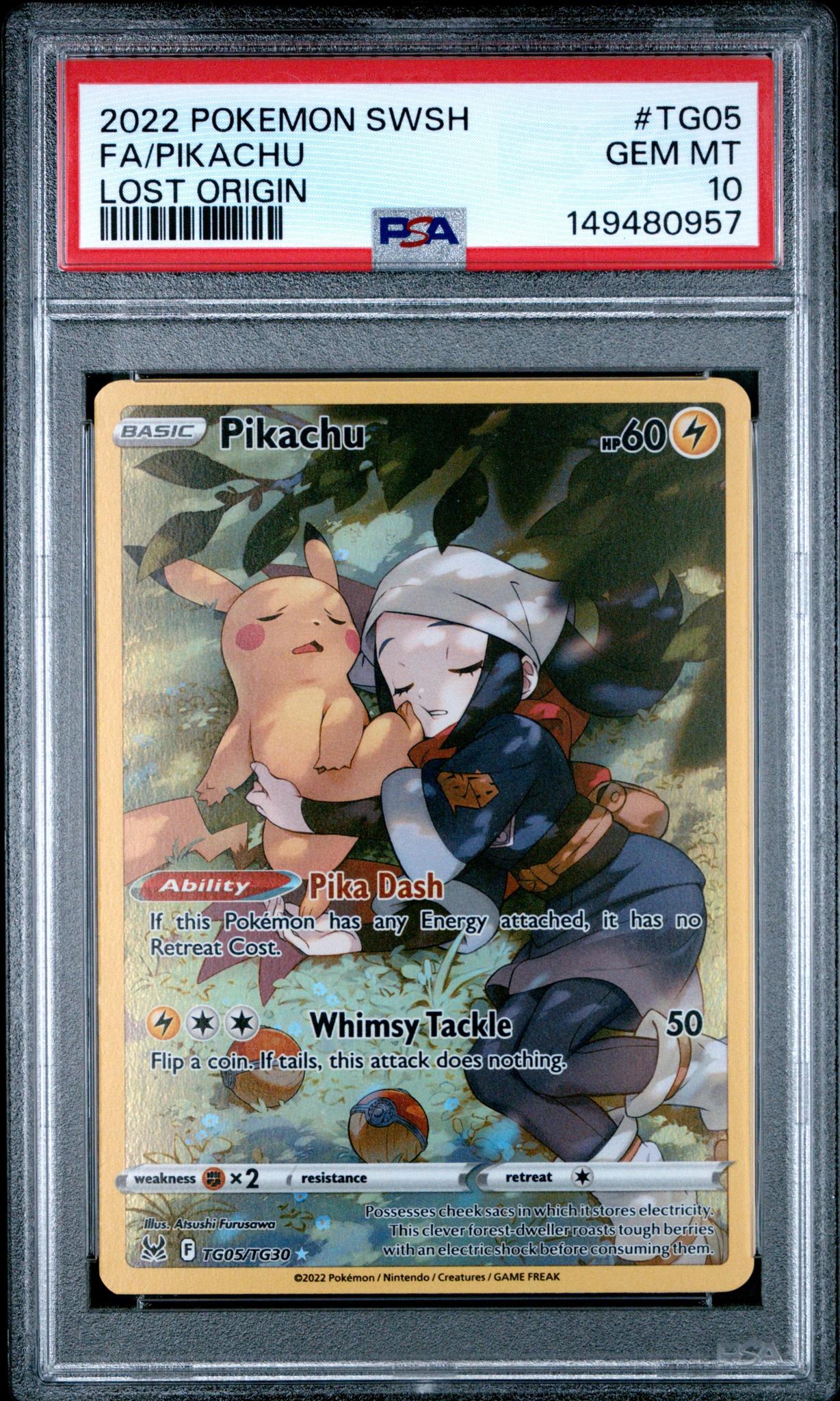 2022 POKEMON SWORD & SHIELD LOST ORIGIN TG05 FULL ART/PIKACHU