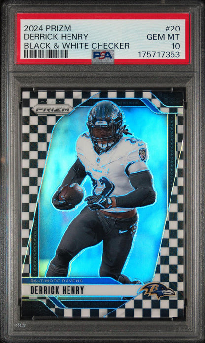 2024 PANINI PRIZM 20 DERRICK HENRY BLACK & WHITE CHECKER
