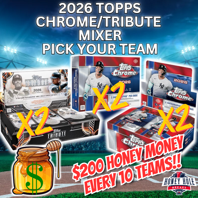 2x 2026 Topps Tribute Baseball Hobby, 2x 2026 Topps Chrome Baseball Jumbo, 2x 2026 Topps Chrome Baseball Delight - PICK YOUR TEAM Break #1940