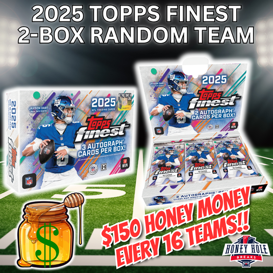 1x 2025 Topps Finest Football Delight, 1x 2025 Topps Finest Football Hobby - RANDOM TEAM Break #1725