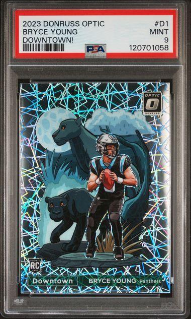 2023 PANINI DONRUSS OPTIC DOWNTOWN! #D1 BRYCE YOUNG PSA 9