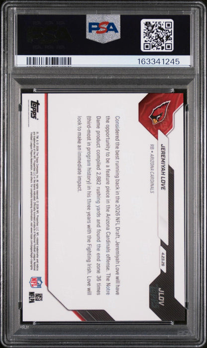 2026 TOPPS NOW JLOV JEREMIYAH LOVE PSA 10