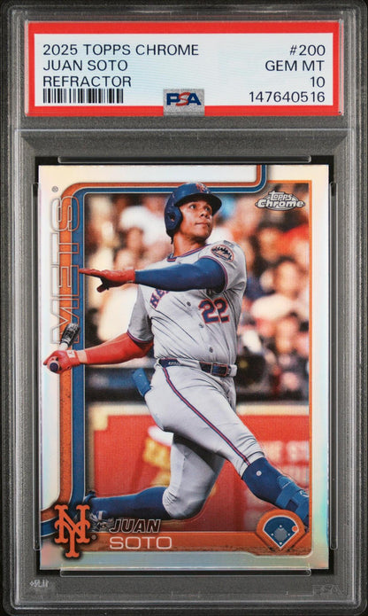 2025 Topps Chrome Juan Soto #200 Refractor PSA 10