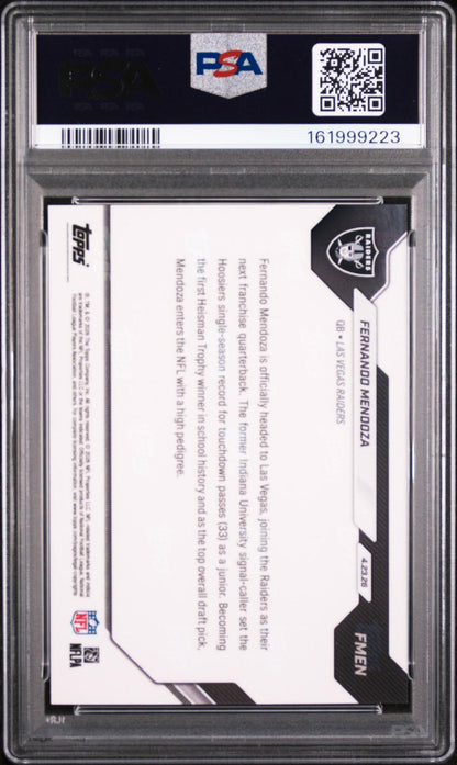 2026 TOPPS NOW FMEN : FERNANDO MENDOZA PSA 10