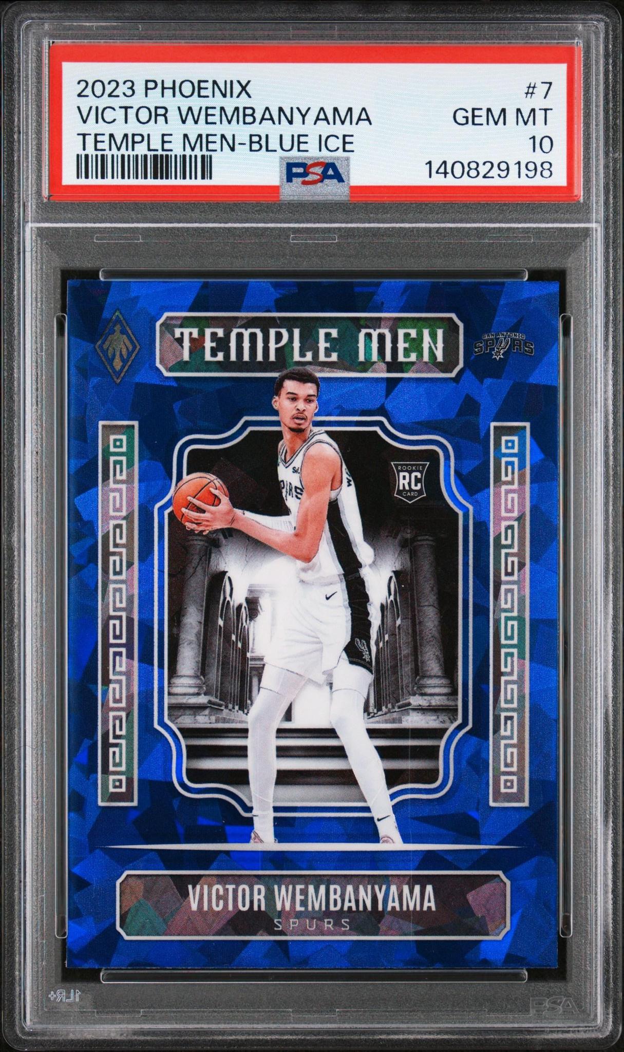 2023 Phoenix Victor Wembanyama #7 Triple Men Blue Ice PSA 10