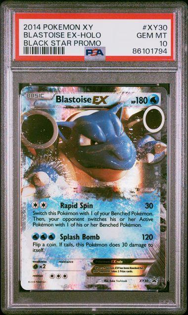 2014 POKEMON XY BLACK STAR PROMOS #XY30 BLASTOISE EX BLACK STAR PROMO PSA 10