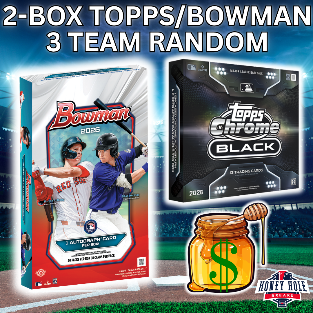 1x '26 Bowman Baseball Hobby, 1x '26 Topps Chrome Black Baseball Hobby - 3 RANDOM TEAM Break #1745