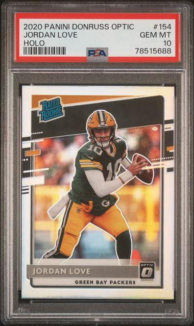 2020 PANINI DONRUSS OPTIC #154 JORDAN LOVE HOLO PSA 10