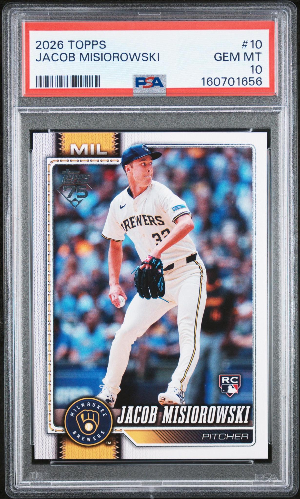 2026 TOPPS 10 JACOB MISIOROWSKI PSA 10