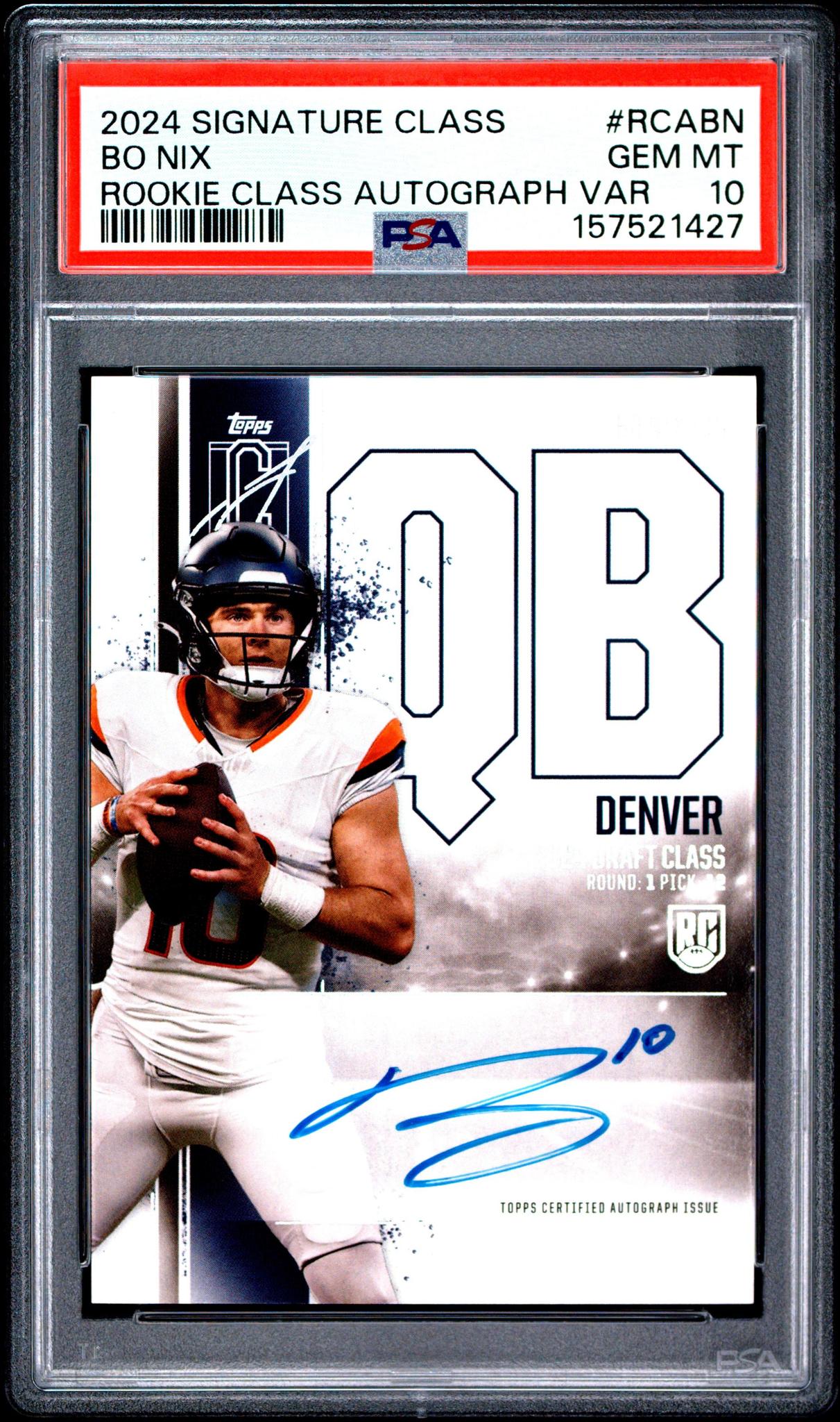 2024 TOPPS SIGNATURE CLASS ROOKIE CLASS AUTOGRAPH VARIATION RCABN BO NIX