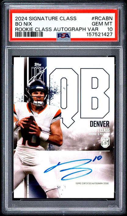 2024 TOPPS SIGNATURE CLASS ROOKIE CLASS AUTOGRAPH VARIATION RCABN BO NIX