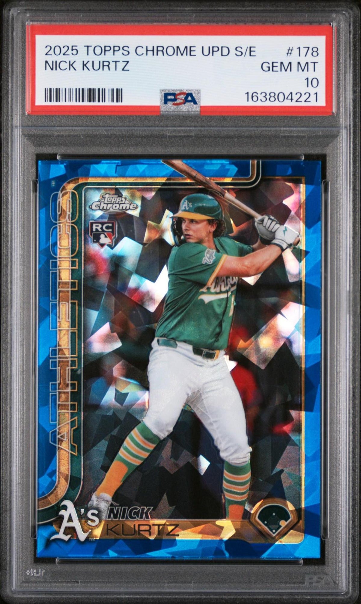 2025 TOPPS CHROME SAPPHIRE UPDATE SERIES 178 NICK KURTZ PSA 10