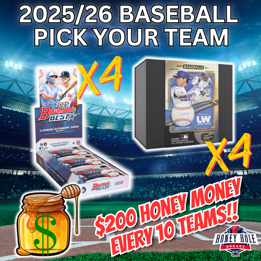 4x 2026 Under Wraps Autographed Baseballs, 4x 2025 Bowman's Best Hobby - PICK YOUR TEAM Break #1788