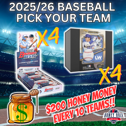 4x 2026 Under Wraps Autographed Baseballs, 4x 2025 Bowman's Best Hobby - PICK YOUR TEAM Break #1788