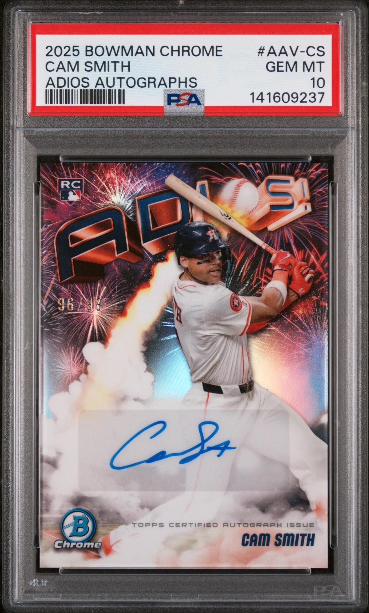 2025 Bowman Chrome Cam Smith #AAV-CS Rookie Autograph Adios PSA 10