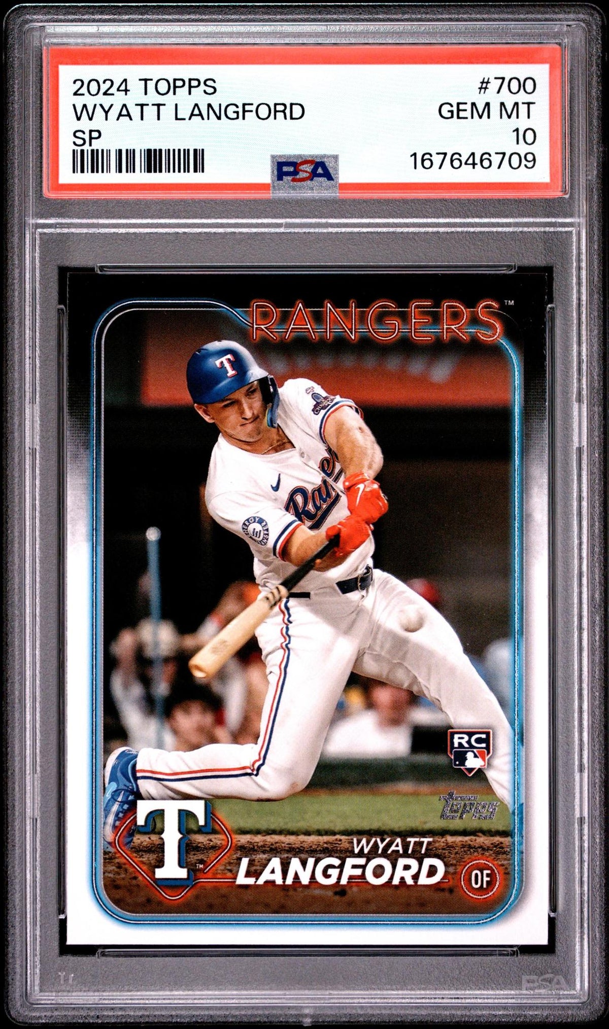 2024 TOPPS 700 WYATT LANGFORD SP PSA 10