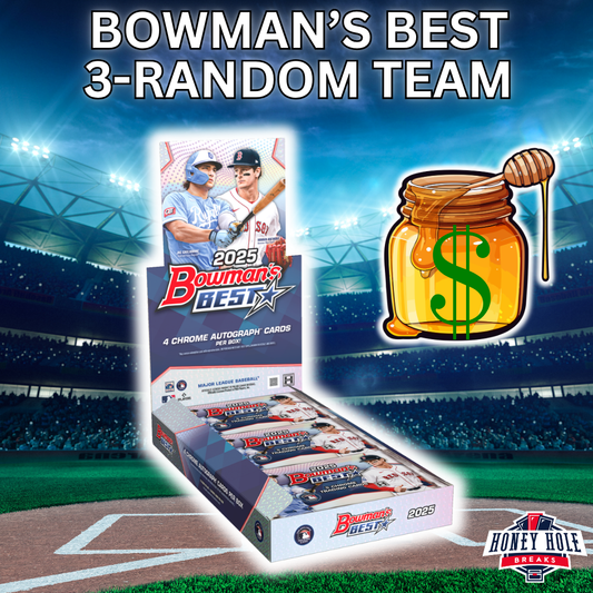 1x 2025 Bowman's Best Baseball Hobby Box - 3 RANDOM TEAM Break #1745