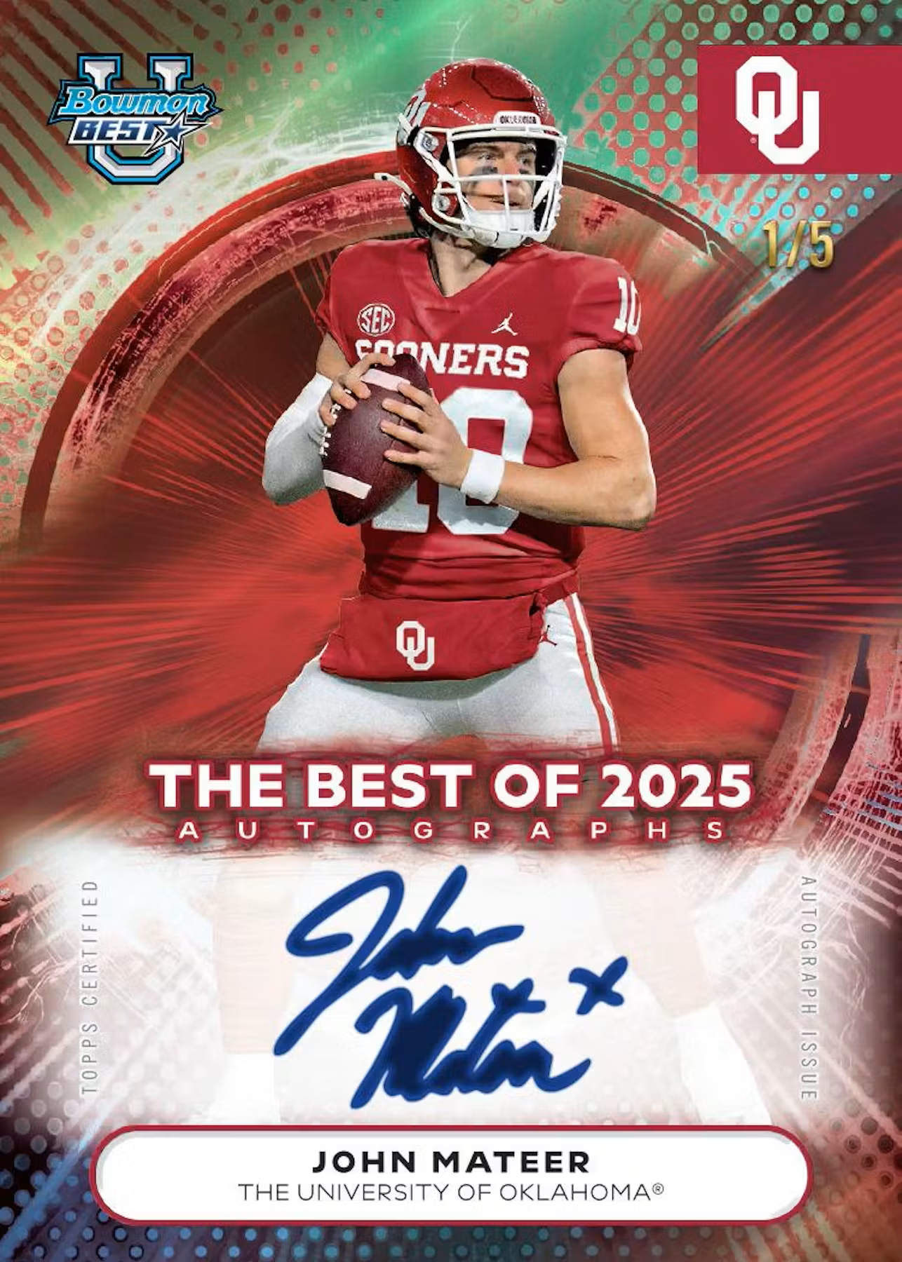 2025 Bowman's Best University Football Hobby Box
