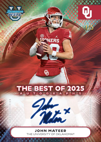 2025 Bowman's Best University Football Hobby Box