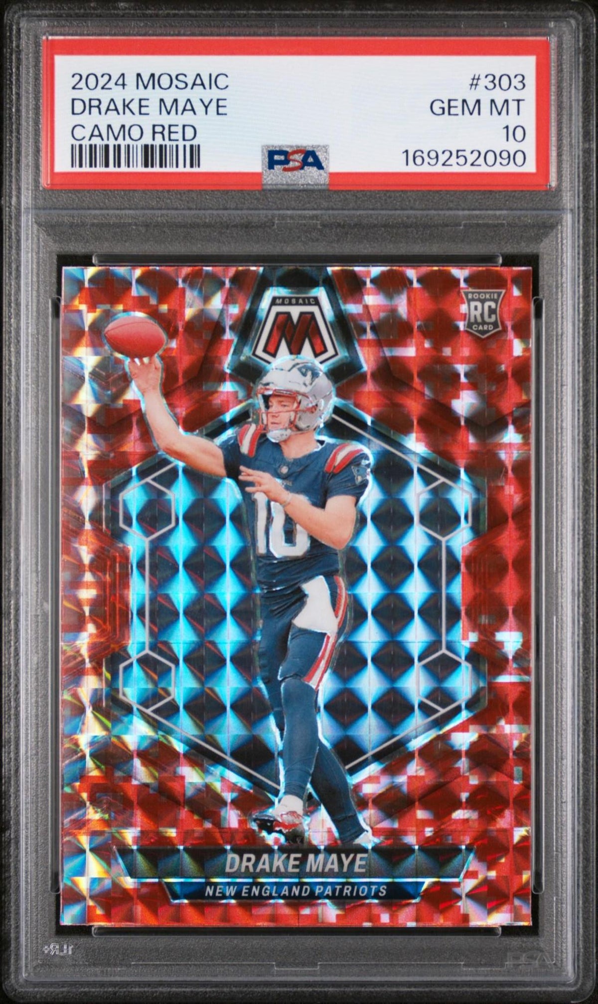 2024 PANINI MOSAIC 303 DRAKE MAYE CAMO RED PSA 10