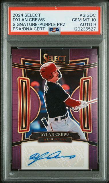 2024 Select Dylan Crews Autograph Purple /35 PSA 10 Auto 9