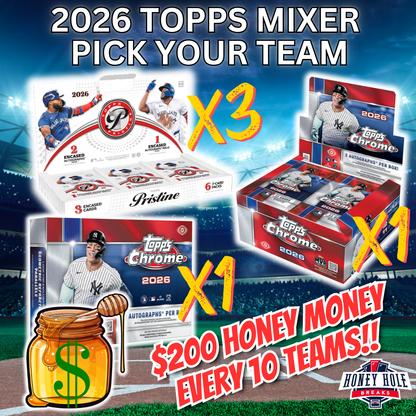 3x 2026 Topps Pristine Baseball Hobby, 1x 2026 Topps Chrome Baseball Delight, 1x 2026 Topps Chrome Baseball Jumbo  - PICK YOUR TEAM Break #2001