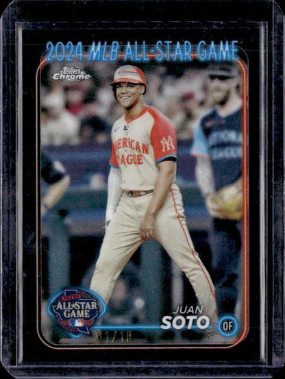 2024 Topps Chrome Update #ASGC-7 Juan Soto 2024 All-Star Game Chrome Black Refractors #/10
