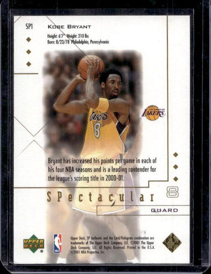 2001 Upper Deck Kobe Bryant #5pi