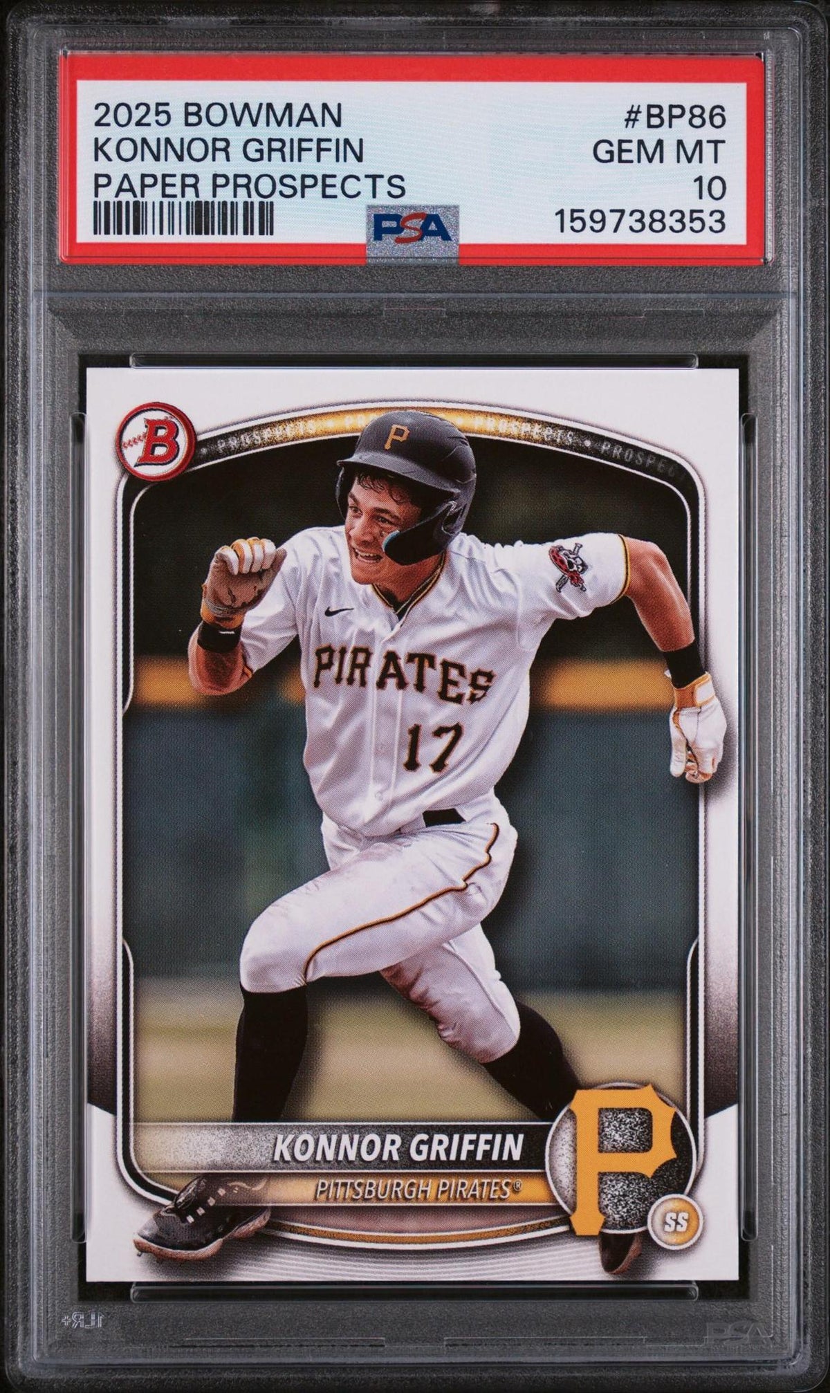 2025 BOWMAN PAPER PROSPECTS #BP86 KONNOR GRIFFIN PSA 10