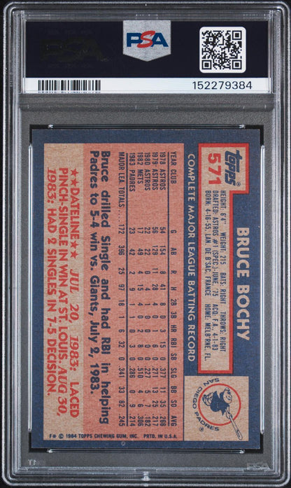 1984 Topps #571 Bruce Bochy PSA Authentic