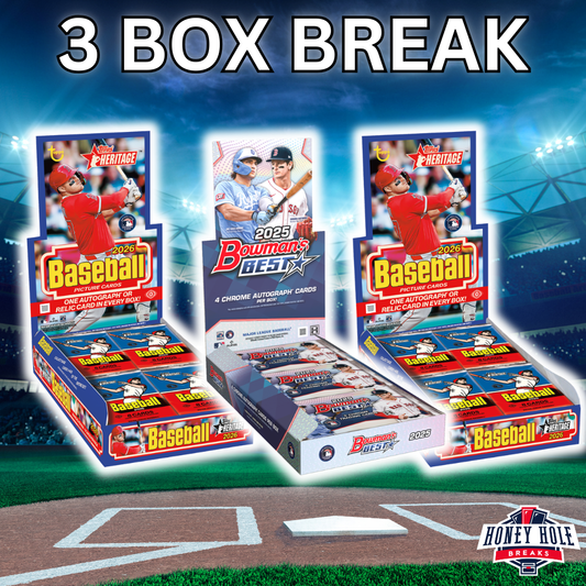 1x 2025 Bowman's Best Baseball Hobby, 2x 2026 Topps Heritage Baseball Hobby - 3 RANDOM TEAM Break #1567
