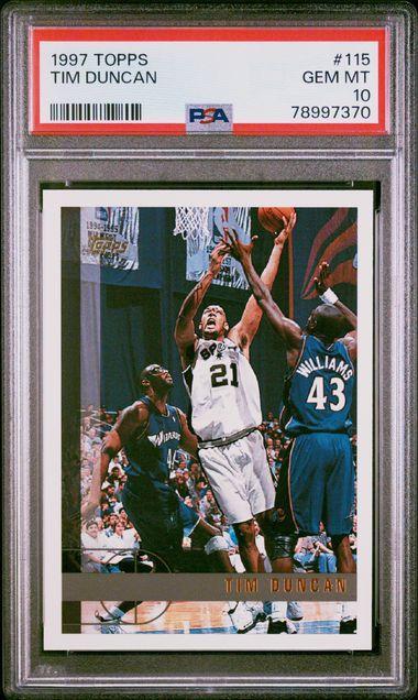 1997 Topps Tim Duncan PSA 10