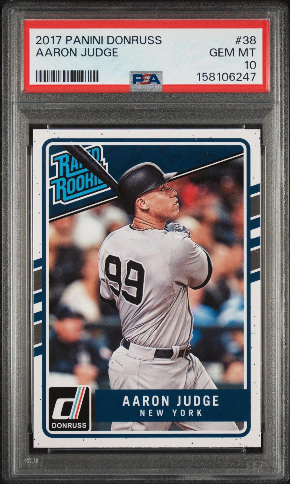 2017 PANINI DONRUSS 38 AARON JUDGE PSA 10