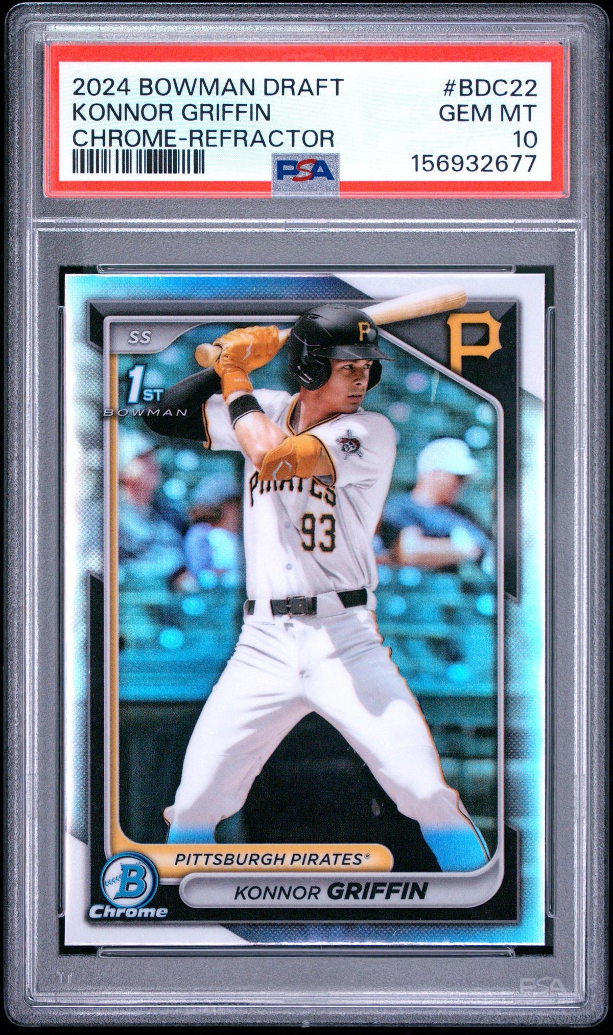 2024 BOWMAN DRAFT BDC22 KONNOR GRIFFIN CHROME-REFRACTOR PSA 10