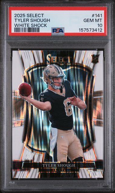 2025 PANINI SELECT #141 TYLER SHOUGH WHITE SHOCK PSA 10
