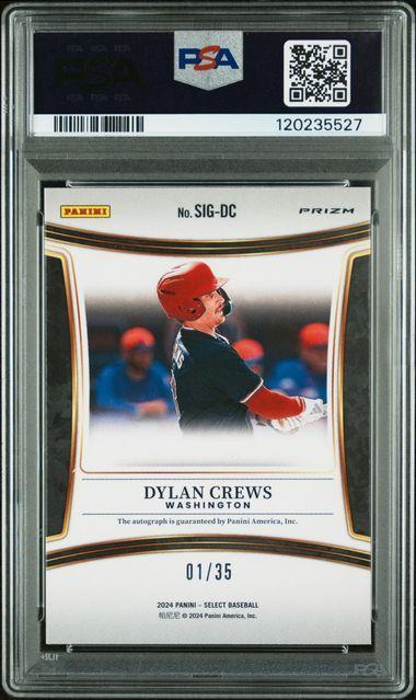 2024 Select Dylan Crews Autograph Purple /35 PSA 10 Auto 9