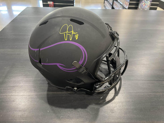 Justin Jefferson Vikings Autographed Full Size Helmet