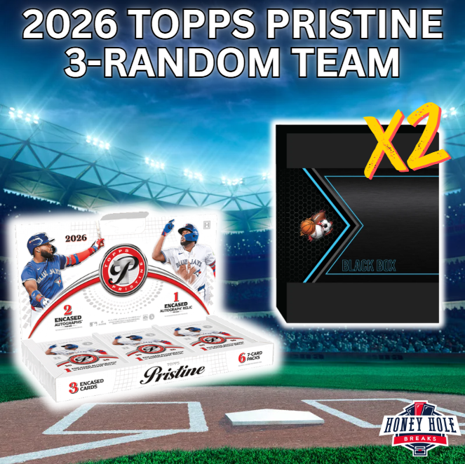 1x '26 Topps Pristine Baseball Hobby, 2x Black Box Multi-Sport - Lot #001 -  3 RANDOM TEAM Break #1995
