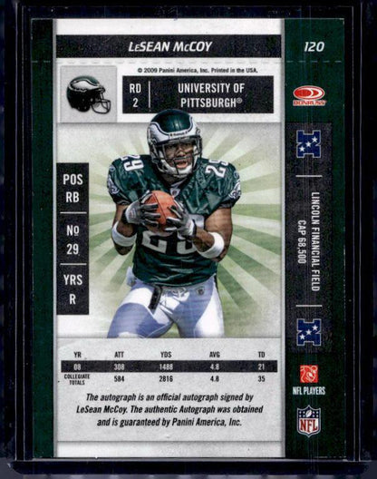 2009 Contenders Lesaean McCoy #120 Autograph