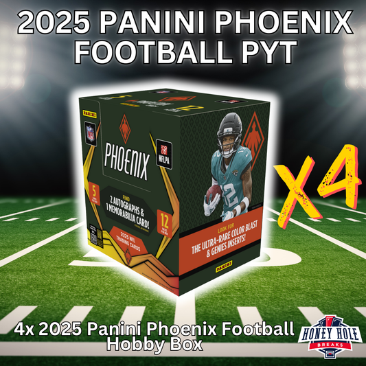4x 2025 Panini Phoenix Football Hobby - Pick Your Team Break #1268