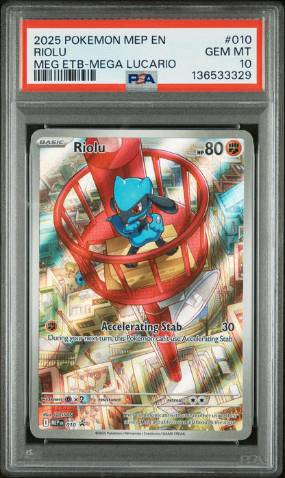 2025 Pokemon MEP Riolu #010 PSA 10