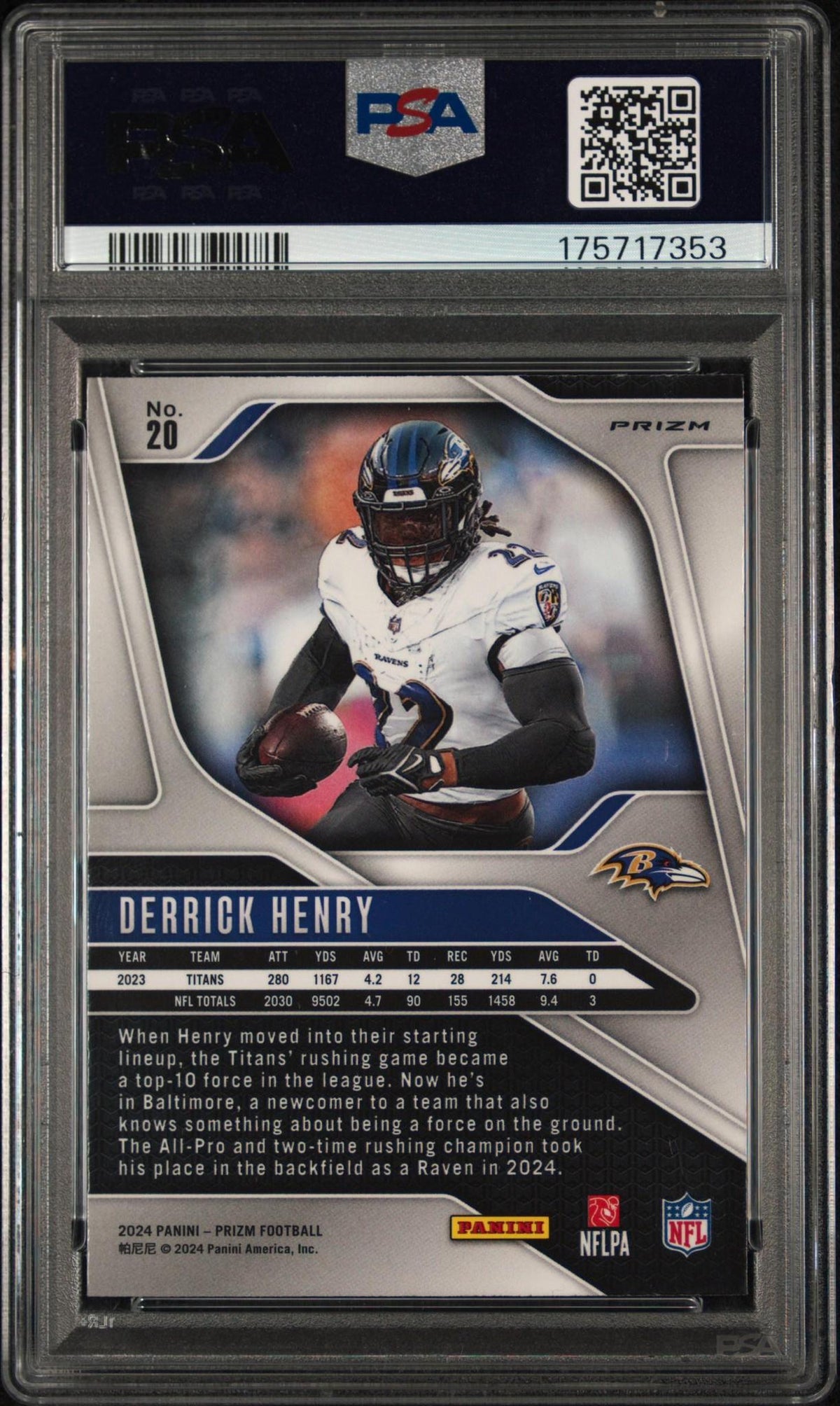 2024 PANINI PRIZM 20 DERRICK HENRY BLACK & WHITE CHECKER