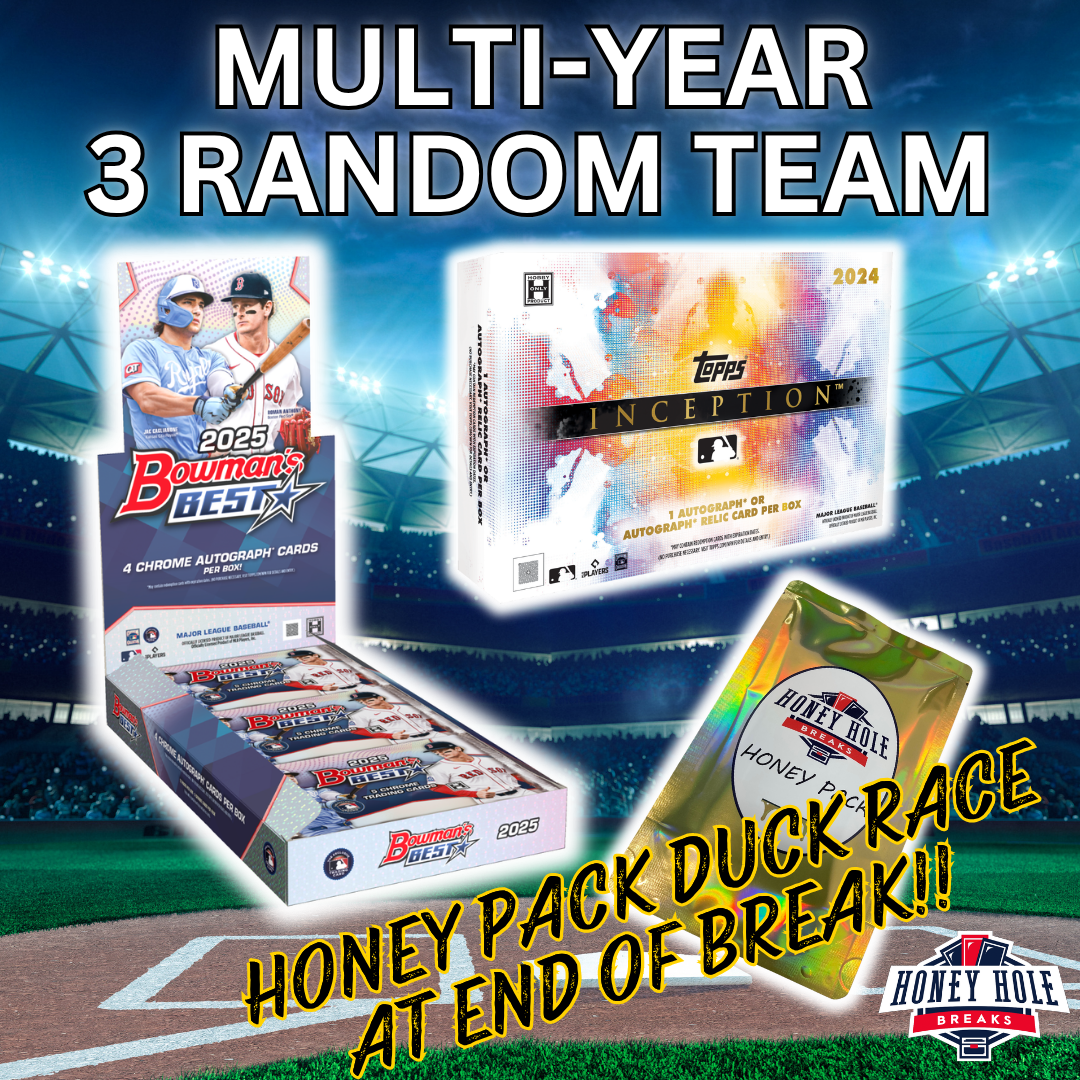1x 2025 Bowman's Best Baseball Hobby, 1x 2024 Topps Inception Baseball Hobby + HONEY PACK! - 3 RANDOM TEAM Break #1587