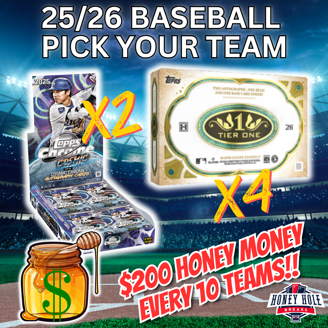 4x '26 Topps Tier One Baseball Hobby, 2x '25 Topps Cosmic Chrome Baseball Hobby - PICK YOUR TEAM Break #1859